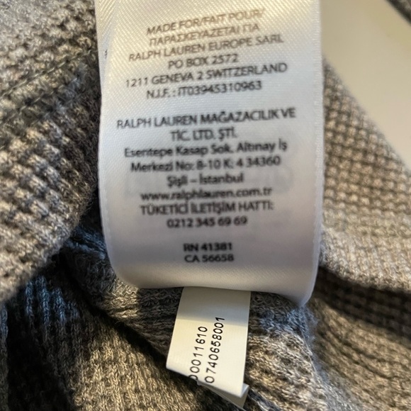 Men’s Polo Ralph Lauren Waffle Knit Graphic Thermal XL Grey & Blue Nautical GUC - Picture 7 of 7